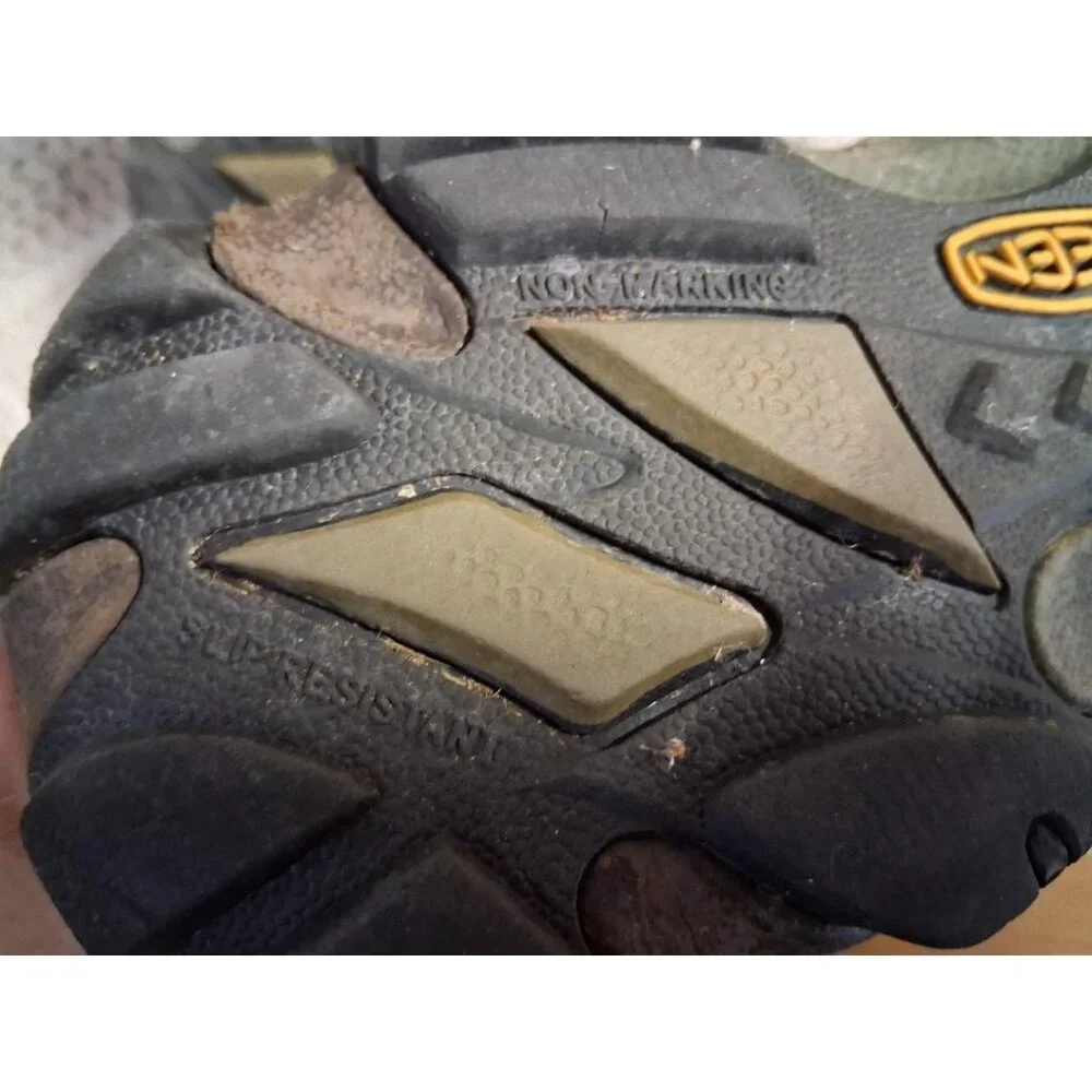 Keen Mens Waterproof Hiking Boots Size 10.5EE Brown & Blue KEEN.DRY Leather & Me
